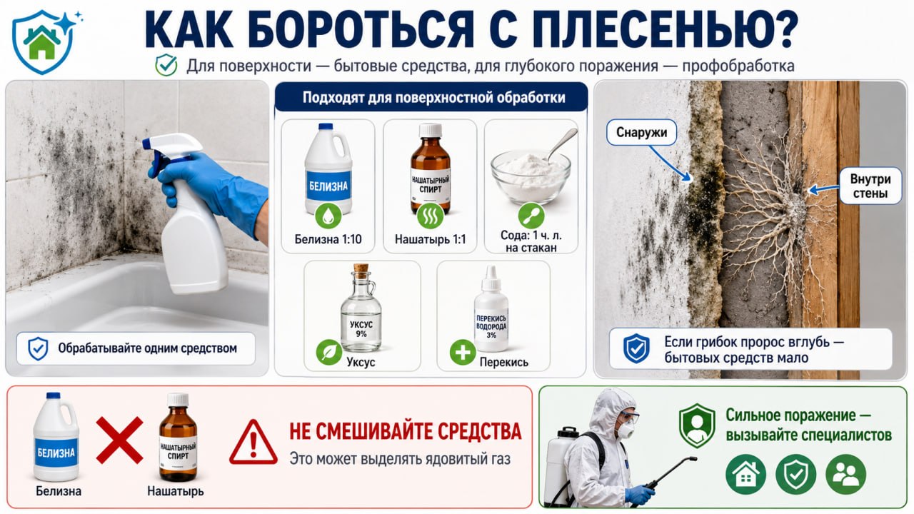 Как бороться с плесенью